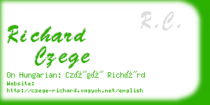 richard czege business card